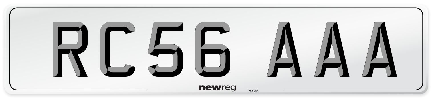 RC56 AAA Number Plate from New Reg